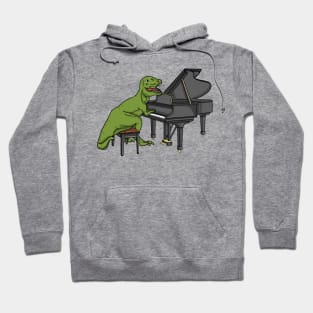 Funny Piano Shirt with Dino Playing Piano Hoodie